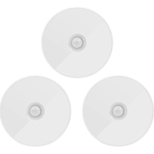 3Pcs/lot Smart Under Cabinet Lights Warm/White USB Rechargeable LED Night Light Closet Kitchen Lighting Motion Sensor Light