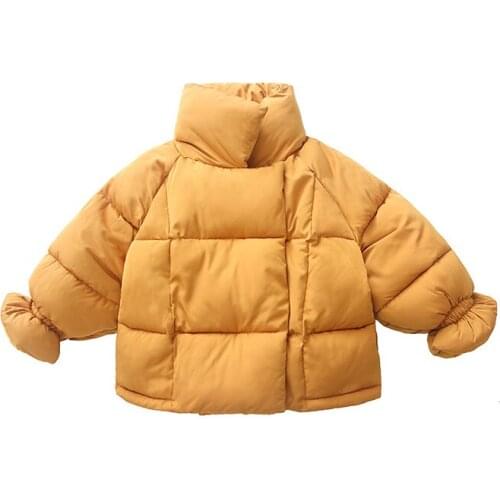 Girls' Thickened Puff Sleeve Down Cotton Padded Jacket New ChildrenS Cotton Padded Jacket Winter Cotton Damp Clothes