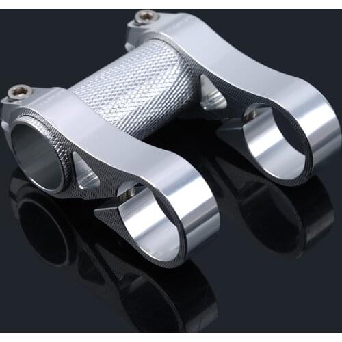 Bicycle Double Stem Riser Bicyle Handlebar Stem Adjustable Folding Bike Handlebar Stem black, red, Silver