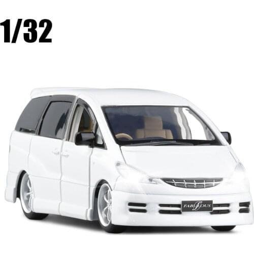 New 1/32 ESTIMA MPV TOYOTA Diecast Metal Model Car Toys With Sound Lighting Kids Gifts Toys Free Shipping