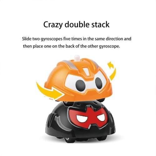 1set Random Style Battle Gyro Car Insect/Mech Models Finger Christmas Gift Rotating Gyro Inertia Collision Toy Competition T0F1