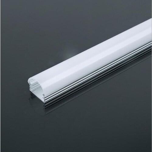 14.3x6.7mm LED Hard Strip Lamp Housing Shell Lampshade PC Cover Aluminum Slot Interior Lighting Decoration 100pcs