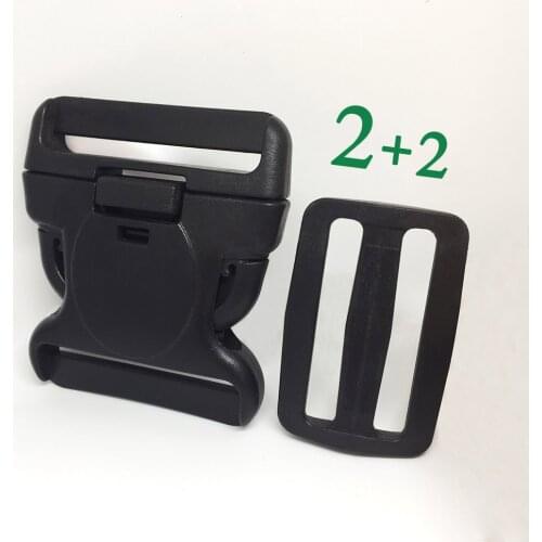 2sets plastic belt buckle Side Release Buckle 50mm 2 Inches Adjustment Clips for canvas belt DIY bag accessories Adjustable Tied