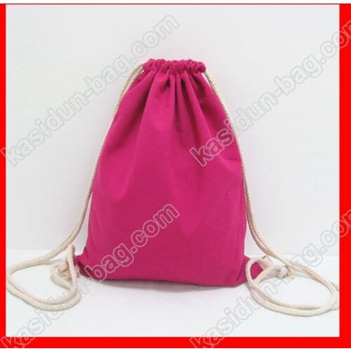 200pcs/lot) size 30x35cm 12oz rose red color canvas drawstring backpack for kids
