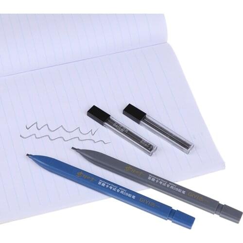 2B Lead Holder Exam Mechanical Pencil With 6PCs Lead Refill Set Student Supplies