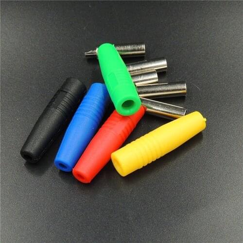 50pc Solder Copper 4mm silicone insulated Banana female Jack socket Plug connector