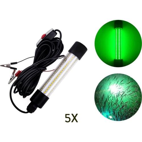 5X LED Underwater Night Fishing Light for Submersible Night Fishing Boat Outdoor Lighting Attract Fish Used in Saltwater