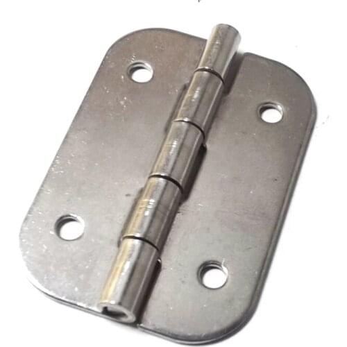 6pcs 60X40X1.5 Filleted Corner Stainless Steel Investment Casting Heavy Flat Hinge For Power Distribution Box