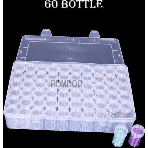 60 Slot Grid Box Diamond Painting Storage Box Plastic Dismountable Beads Container Diamond Embroidery Accessories DIY Organizer