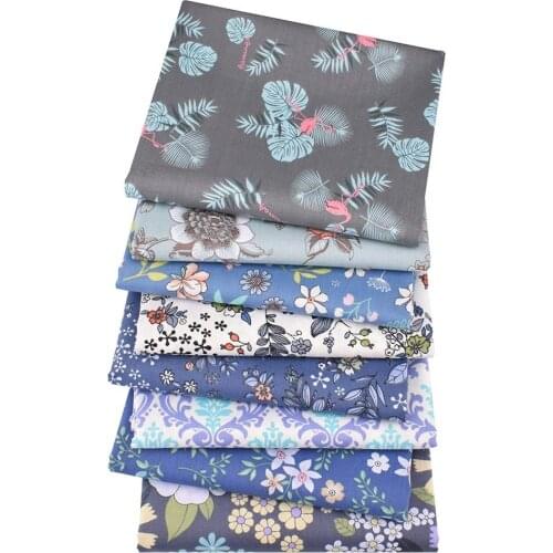 8 Sheet Muti sizes Apparel Fabric Cartoon Print Cloth Material Cotton DIY Handmade Patchwork Sewing Supplies-Flower Series