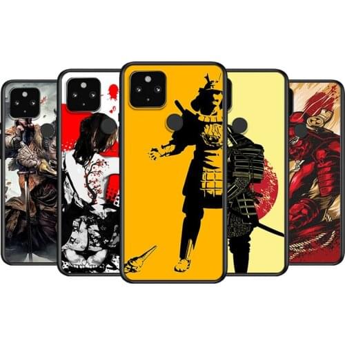 Anime Samurai ninja Soft TPU Silicone Black Cover For Google Pixel 5 4A 5G 4 XL Phone Case