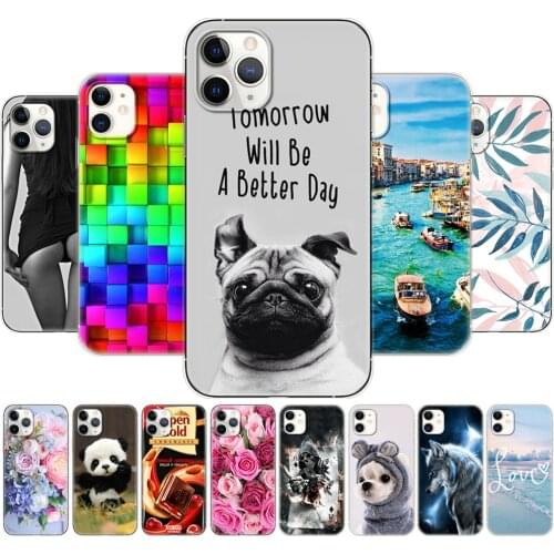 For iphone 11 Case Painted Silicon Soft TPU Back Phone Cover for iphone 11 pro max eleven etui bumper Full 360 Protective Coque