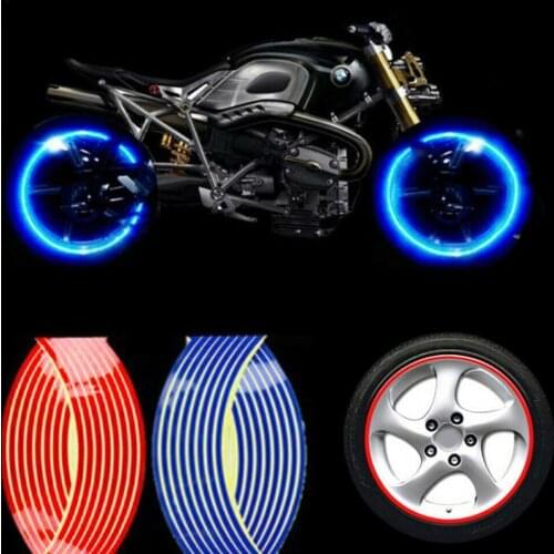 Four-wheel Reflective Motocross Bike Motorcycle Sticker For 18' Motorcycle Auto Wheel Rim Motorbike Moto Stickers Car Styling