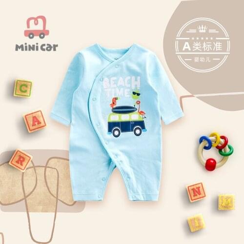 Car childrens wear baby one piece clothes baby spring and autumn long sleeve thin Romper clothes going out climbing clothes