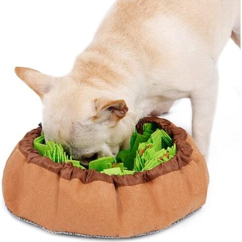Pet Felt Cloth Leak Food Anti Choking Bowl Mat Dogs Cats Snuffle Bowl Mat Costing Energy Slowing Feeding Intelligence Mat