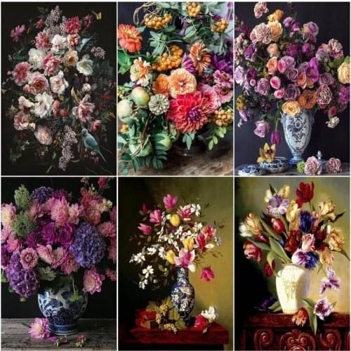 GATYZTORY Paint By Number Classical Vase Drawing On Canvas Handpainted Painting Art Gift DIY Flower Pictures By Number Kits Home