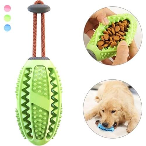 Dog Interactive Chew Toy Natural Rubber Ball Puppy Food Dispenser Ball Bite-Resistant Clean Teeth Pet Playing Balls Pet Dog Toys