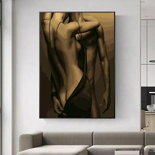 Gatyztory Frame Sexy Woman Paint By Numbers For Adults Figure HandPainted Oil Painting Canvas Drawing Home Wall Decor 60x75cm