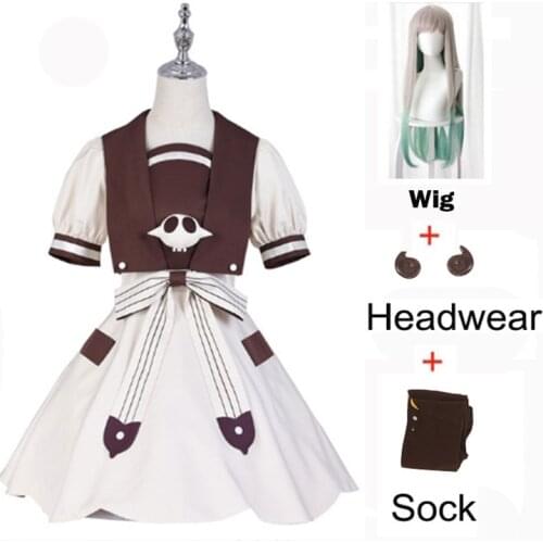 2020 Anime Hanako-kun Cosplay Costumes Uniform Dress Toilet-Bound Jibaku Shounen Yashiro Nene Wig Hanako Kun Dress Uniform Suit
