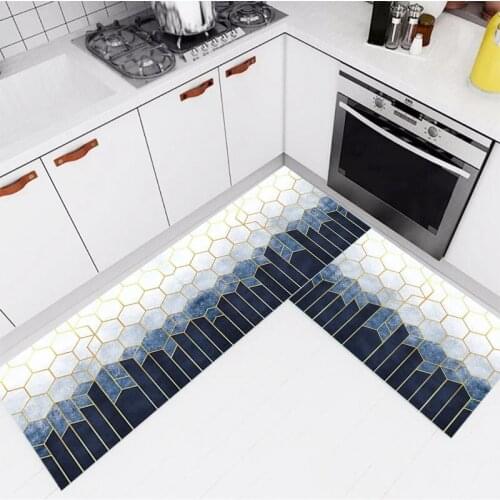 Anti-slip Doormat Long Kitchen Floor Mat Nordic Welcome Mats Absorbent Bathroom Carpet Washable Area Rug for Bedroom Door Carpet