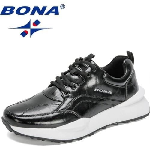 BONA 2021 New Designers Luxury Trendy Breathable Casual Sneakers Men Platform Italian Style Driving Shoes Mansculino Footwear