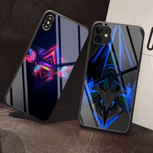 Cool abstract geometry Phone Case Tempered Glass For iPhone 12 Pro Max Mini 11 Pro XR XS MAX 8 X 7 6S 6 Plus SE 2020 case