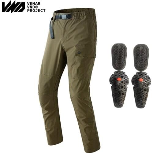 Summer Motorcycle Pants Breathable Motocross Clothing With Protective Gears Night Reflective MotorBike Riding Pants Men