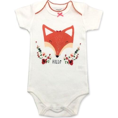 Summer baby Bodysuit Cute Cartoon print Boy Sunsuit Clothing Short Sleeves Girl Clothes set Fashion 3 12 24 boy Jumpsuit Overall