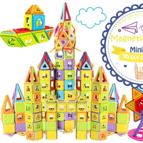 MINI SIZE Magnetic Building Blocks Magnet Constructor Designer Set Educational Magnet Toys for Children Gifts
