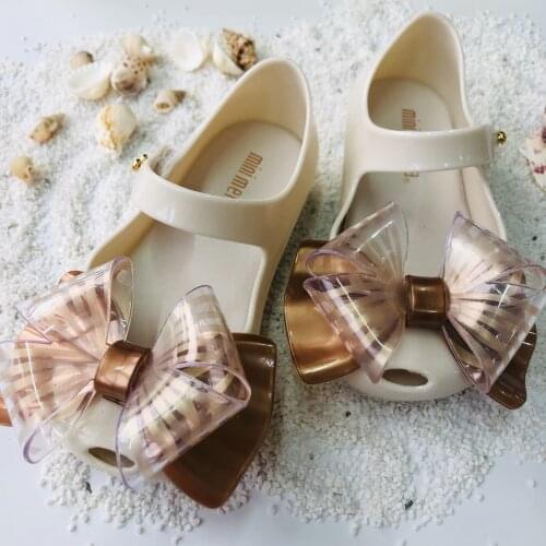 Mini Melissa Ultragirl Sweet III Big Bow Girl Jelly Shoes 2020 Summer Sandals Melissa Kids baby Girls Toddler Jelly shoes 19104