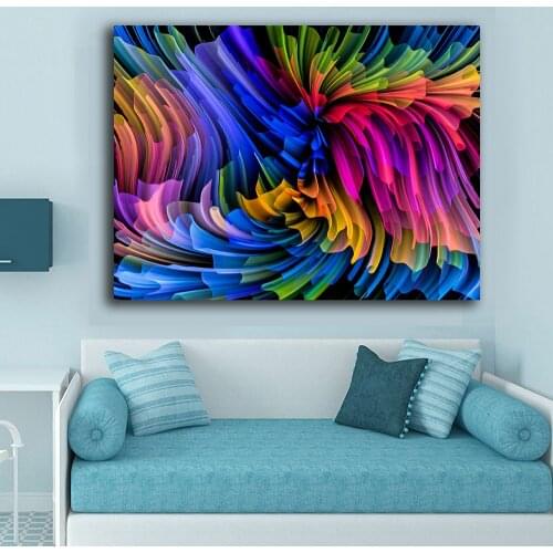 Fashion Oil Painting 5-(12) Colored line clouds Paiting Home Decor On Canvas Modern Wall Art Canvas Print Poster Canvas Painting