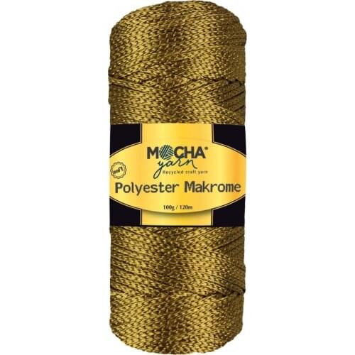 Mocha 100 Polyester Macrame Yarn, 2mm, 120mt, 100gr/Made In Turkey