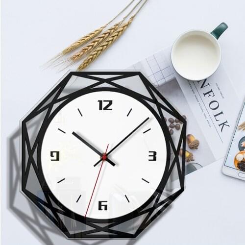 Wall Clock Modern Design Home Nordic Style Wall Clock Silent Transparent Acrylic Clock Home Living Room Настенные Часы Wholesa