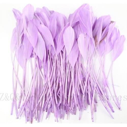 Natural goose hard floating 15-20CM (6-8 inches) torn head feathers 10-300 dyed light purple DIY craft jewelry feathers