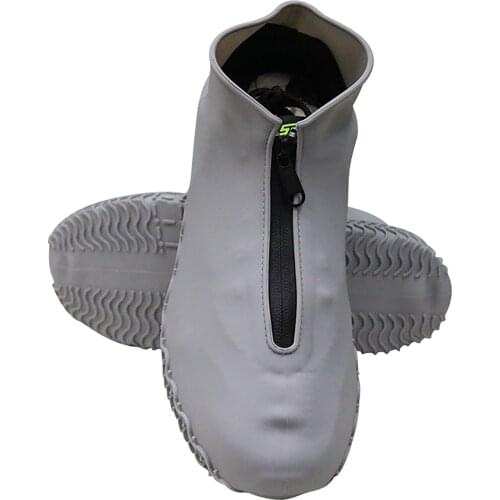 Men Women Non Slip Washable Soft Accessories Shoe Cover Outdoor Protective Waterproof Silicone Reusable With Zipper Home Sports