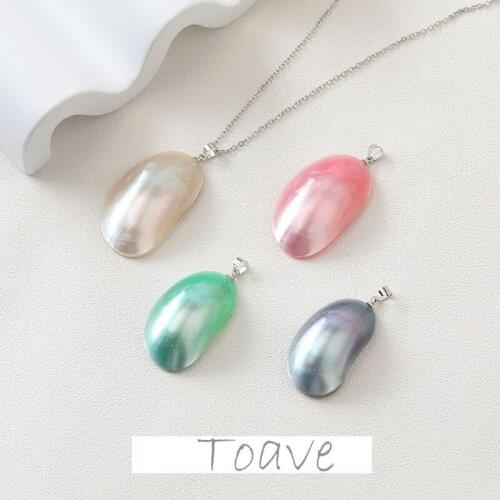 Oval Convex Mapei Necklace Pendant diy Handmade Beaded Pendant Material Accessories