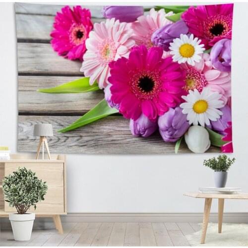 Custom Gerberas Flower Wall Tapestry Wall Hanging Tarot Custom Tapestry Plant Tapestry Mandala Home Decor More Large Size 2.25