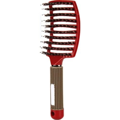 Hair Brush Scalp Massage Comb Hairbrush Bristle&Nylon Women Wet Curly Detangle Hair Brush for Salon Hairdressing Styling Tools