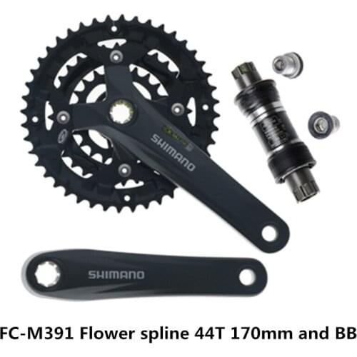 SHIMAN0-piñón de rueda dentada para bicicleta de montaña, FC-M391/FC-M390, 9/27 velocidades, orificio cuadrado, 22-32-44T, 170mm