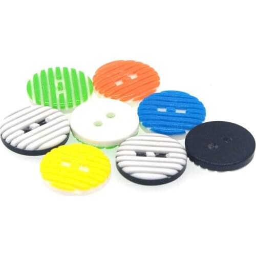 SHINE Brand 50PCs Resin Sewing Button Scrapbooking Round 3D Stripe 2 Holes Mixed Costura Botones bottoni botoes JS9018 12.5mm