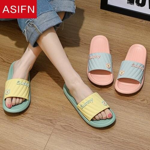 ASIFN Casual Platform Slippers Women Summer Indoor Bedroom Non-slip EVA Soft Slides Men Ladies Thick Sole Beach Light Flip Flops