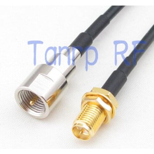 6in FME male plug to RP-SMA female jack RF connector adapter 15CM Pigtail coaxial jumper cable RG174 extension cord
