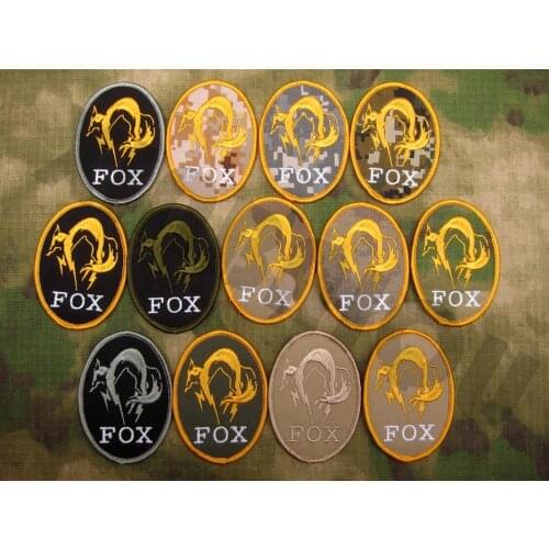 Embroidered Patch Metal Gear Solid MGS FOX HOUND Special Force Group Ghost Hook on