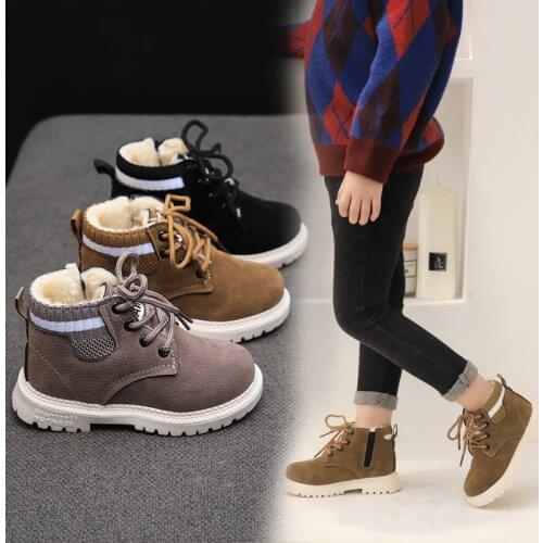 2019 New Winter For Child Kid Girl Boy Snow Boots Comfort Thick Antislip Short Boots Fashion Cotton-padded Shoes Size 21-30