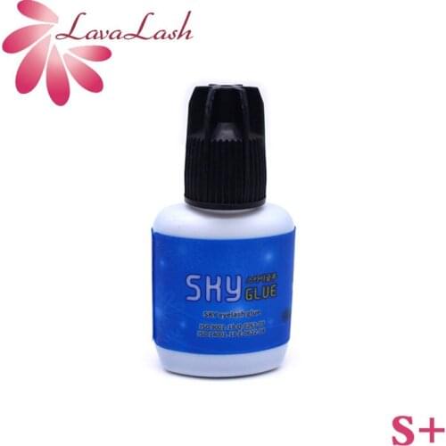 1 Bottle Sky S+ Eyelash Extensions Black Cap Korea 10ml False Eyelash Extensions Glue Makeup Beauty Tools Lash Wholesale