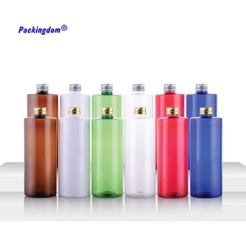 10pcs Plastic Bottle Refill Empty Aluminum Cap Tube Packing Shampoo Bottles Reagent Container Cream Large Size Gold Silver 500ml
