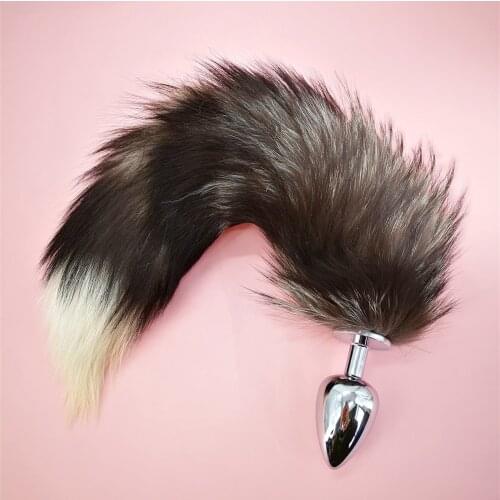 Detachable Anal Plug Real Fox tail Smooth Touch Metal Butt Plug Tail Erotic BDSM Sex Toys for Woman Couples Adult Games Sex Shop
