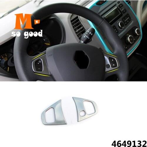 2pcs For Renault Clio 4 Clio4 ABS Plastic Car Steering Wheel Trim Cover Sticker Interior 2013 14 15 16 17 2018 Accessories shell