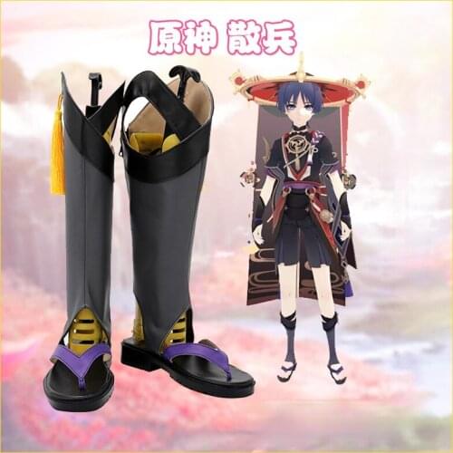 Genshin Impact Scaramouche Cosplay Shoes Boots Halloween Cosplay Costume Accessories Props