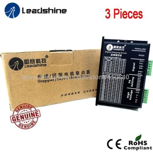 3 Pieces Free shipping Genuine Leadshine DM856 2 Phase DSP Digital Stepper Drive with Max 80 VDC Input Voltage and Max 5.6A